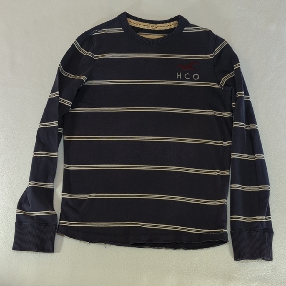 Hollister Other - Y2K Hollister Dark Blue Striped Long Sleeve Tee Preppy School